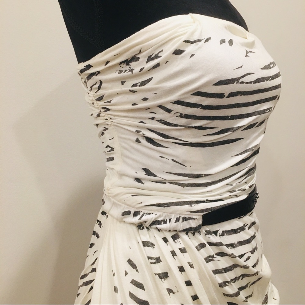 ELIZABETH & JAMES STRAPLESS DRESS WITH LEATHER BELT - Picture 6 of 8